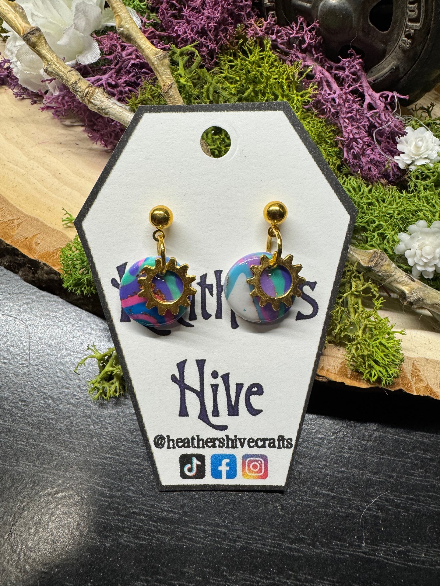 Gears dangle earrings-sgsun