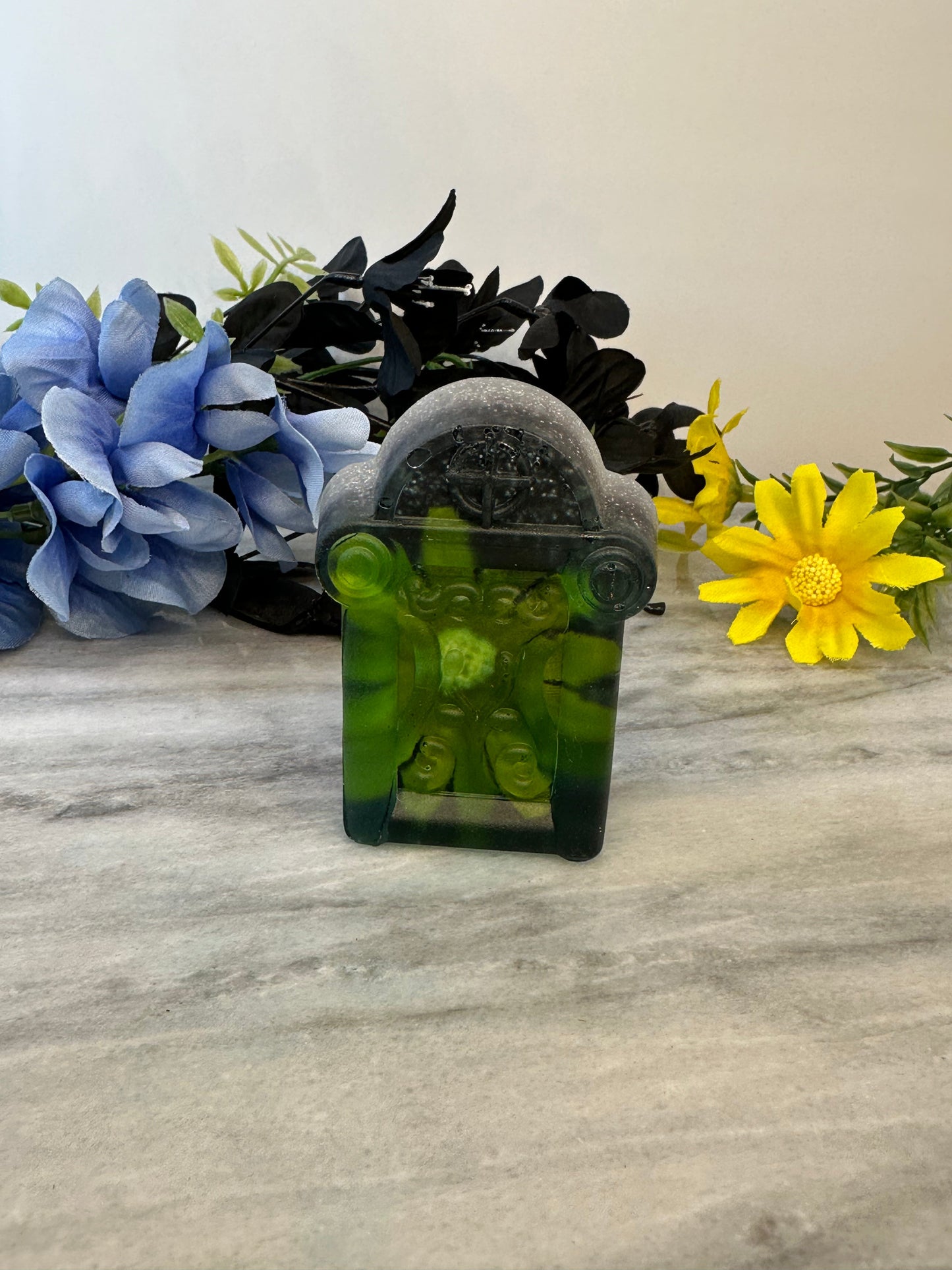 Resin Tombstone Decor #6 - Handmade Gothic Accent | Halloween & Year-Round Spooky Decor