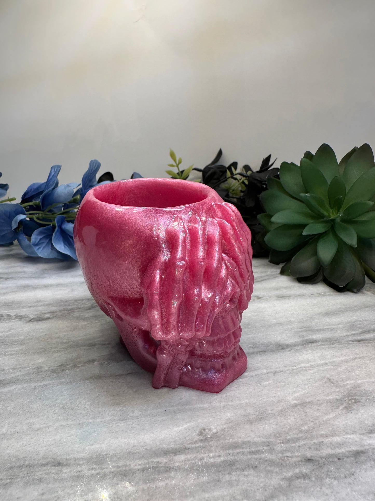 See No Evil Skull Dish - Resin Cast Gothic Decor Bowl | Trinket Holder