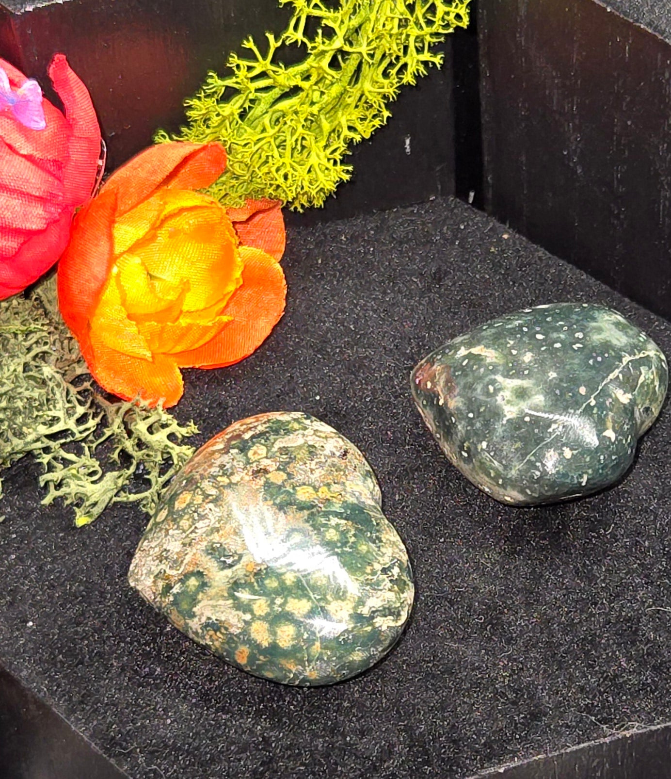 Ocean Jasper carved heart