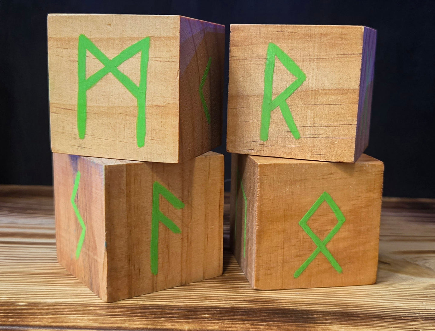 Large Light Brown Rune Dice - Norse Divination Tool | Viking Spiritual Casting