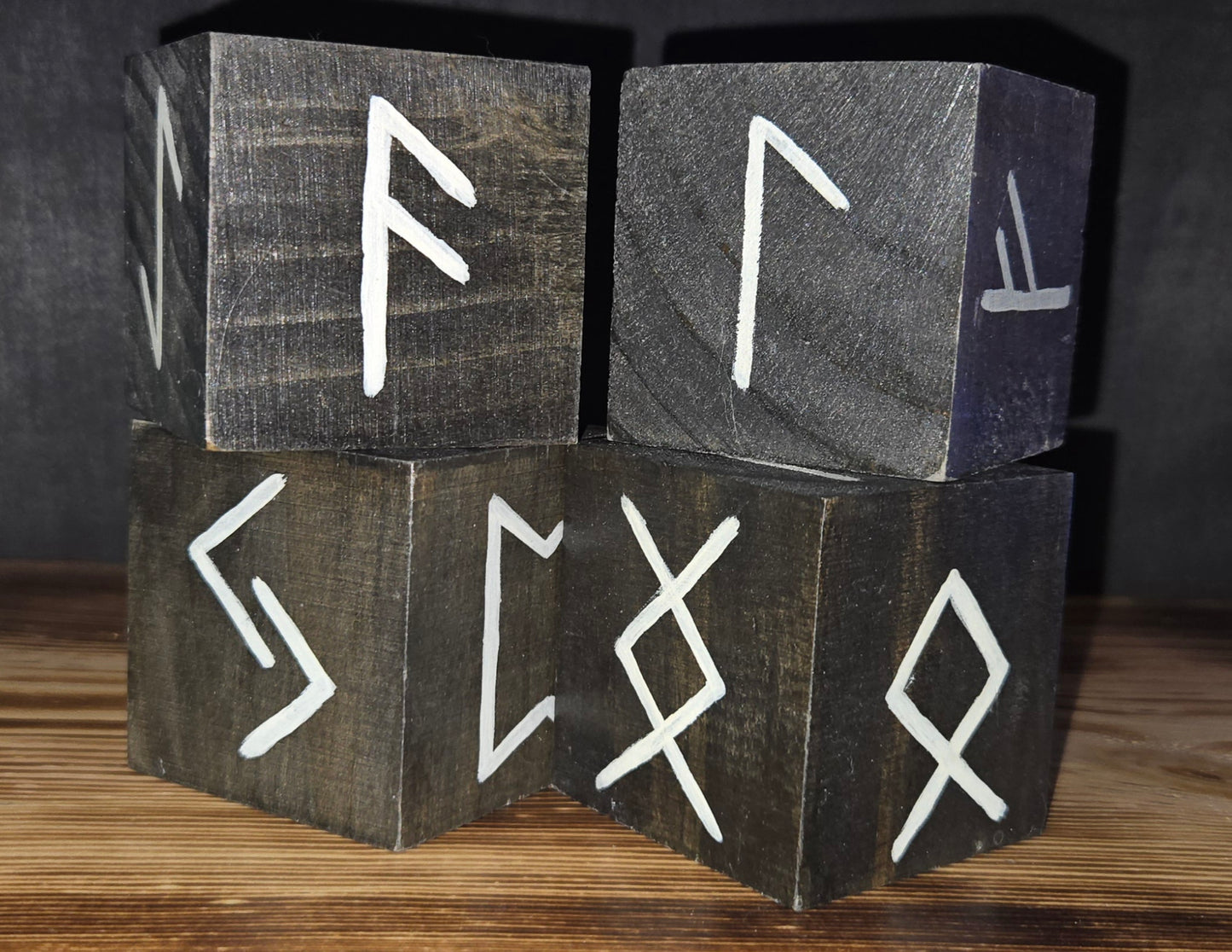 Large Dark Brown Rune Dice - Norse Divination Tool | Viking Spiritual Casting