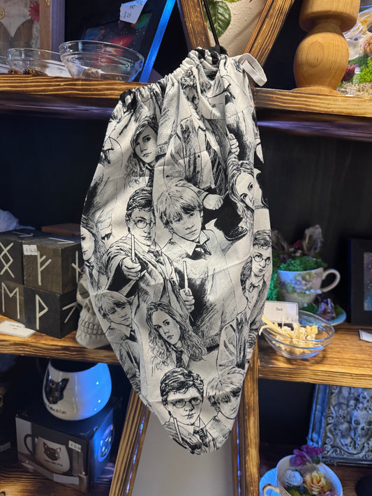 Grocery Bag Holder - Harry Potter Character Portraits | Fabric Bag Dispenser for Kitchen
