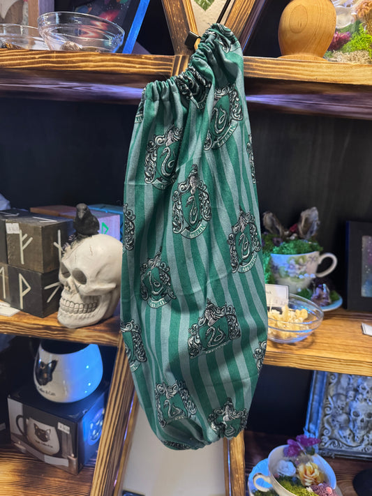 Grocery Bag Holder - Slytherin Print | Fabric Bag Dispenser for Kitchen