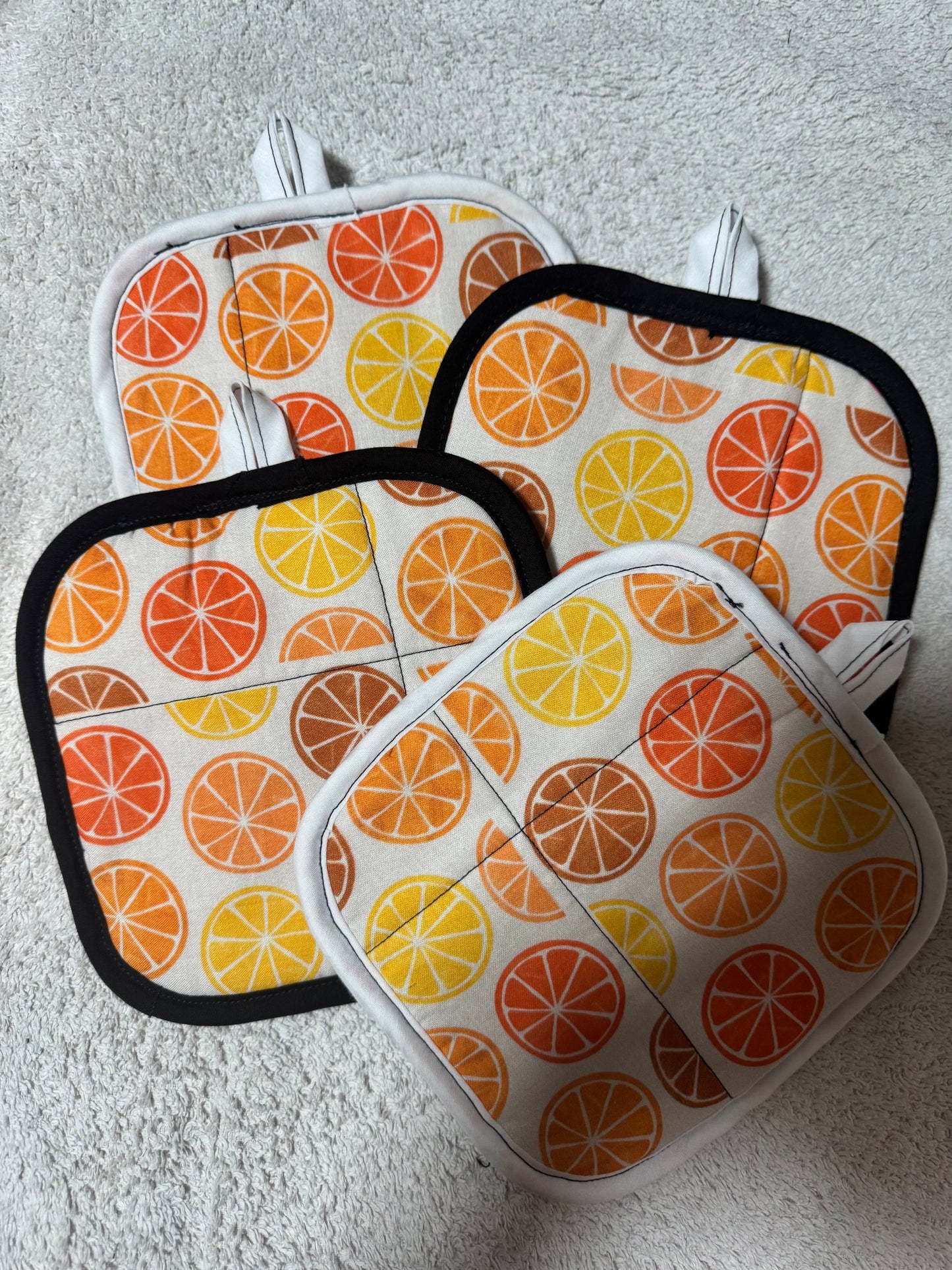 Citrus Potholder - Heat Resistant Cotton Kitchen Potholder | 9 Inches