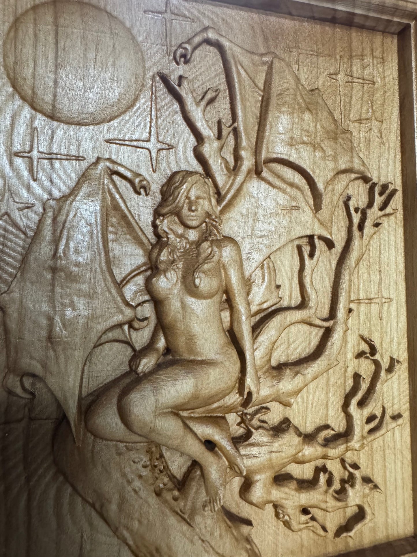 Dragon Lady Wall Art - Fantasy Dragon Woman Decor | Mythical Home Art Print