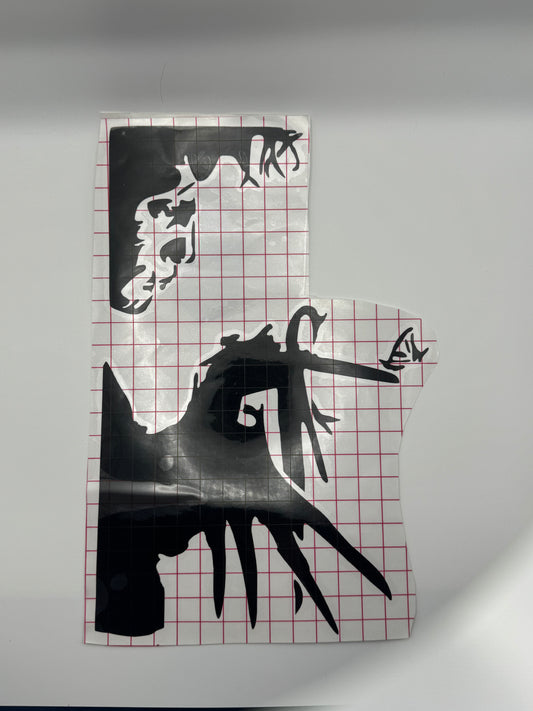 Edward Scissorhands decal - black