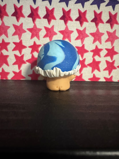 Mustache Mushroom Guy - Polymer Clay Sculpture | Whimsical Decor