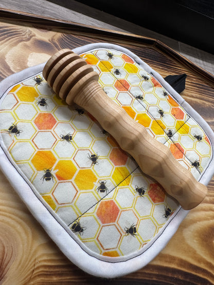 Hand Turned Maple Wood Honey Dipper - Handmade Kitchen Tool | 5-6 Inches