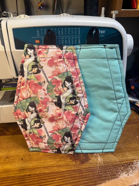 Coffin shaped potholder- Mulan