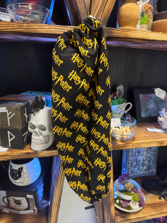 Grocery Bag Holder - Harry Potter Text Print | Fabric Bag Dispenser for Kitchen