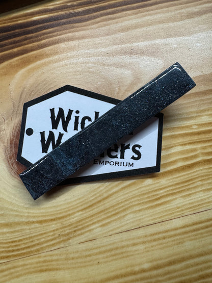 Black/blue with glitter hair clip