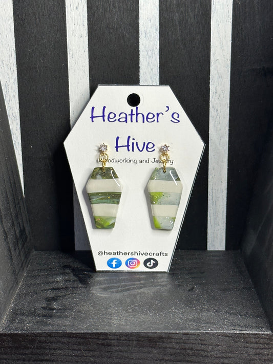 Coffin dangle earrings-hdiam