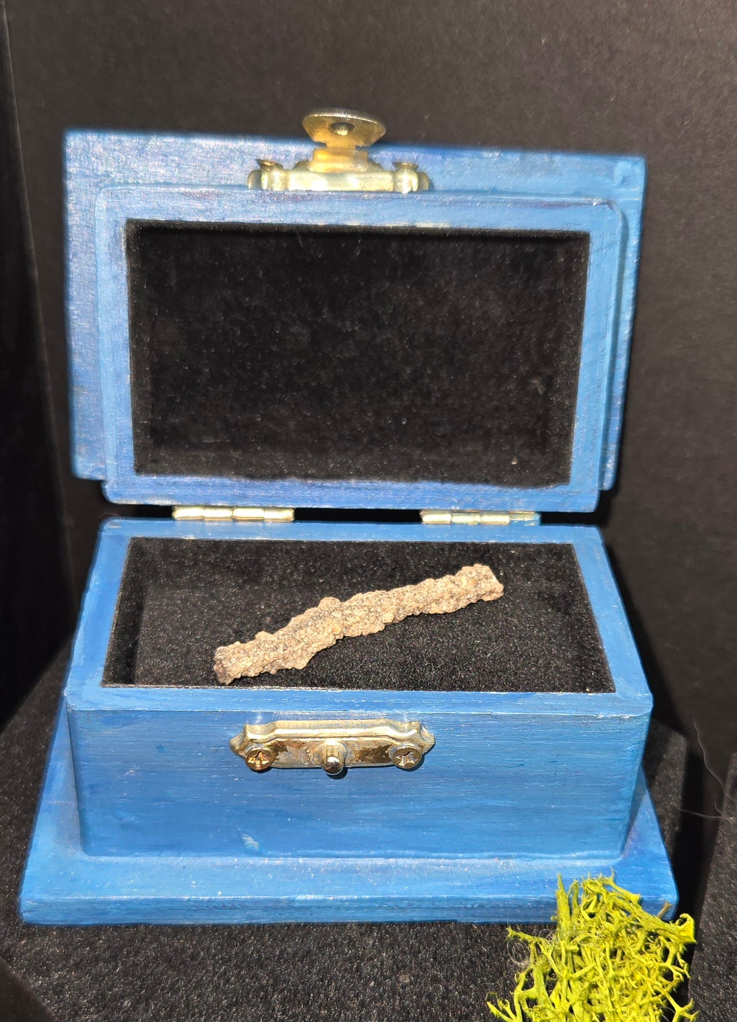 Fulgarite Lightning Crystal in Hand Painted Box - Rare Natural Specimen | Unique Gift