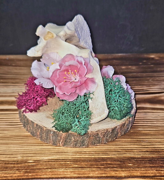 Small Bone Art - Cherry Blossom | Handmade Oddity Wall Art Nature Decor