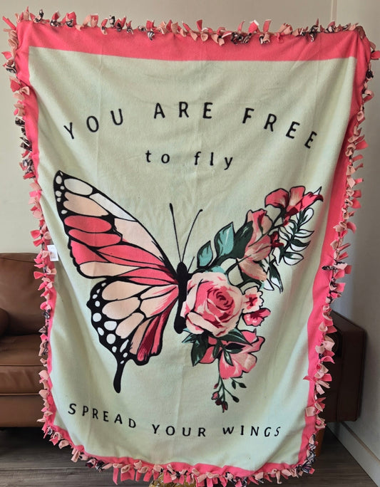 Butterfly tied blanket