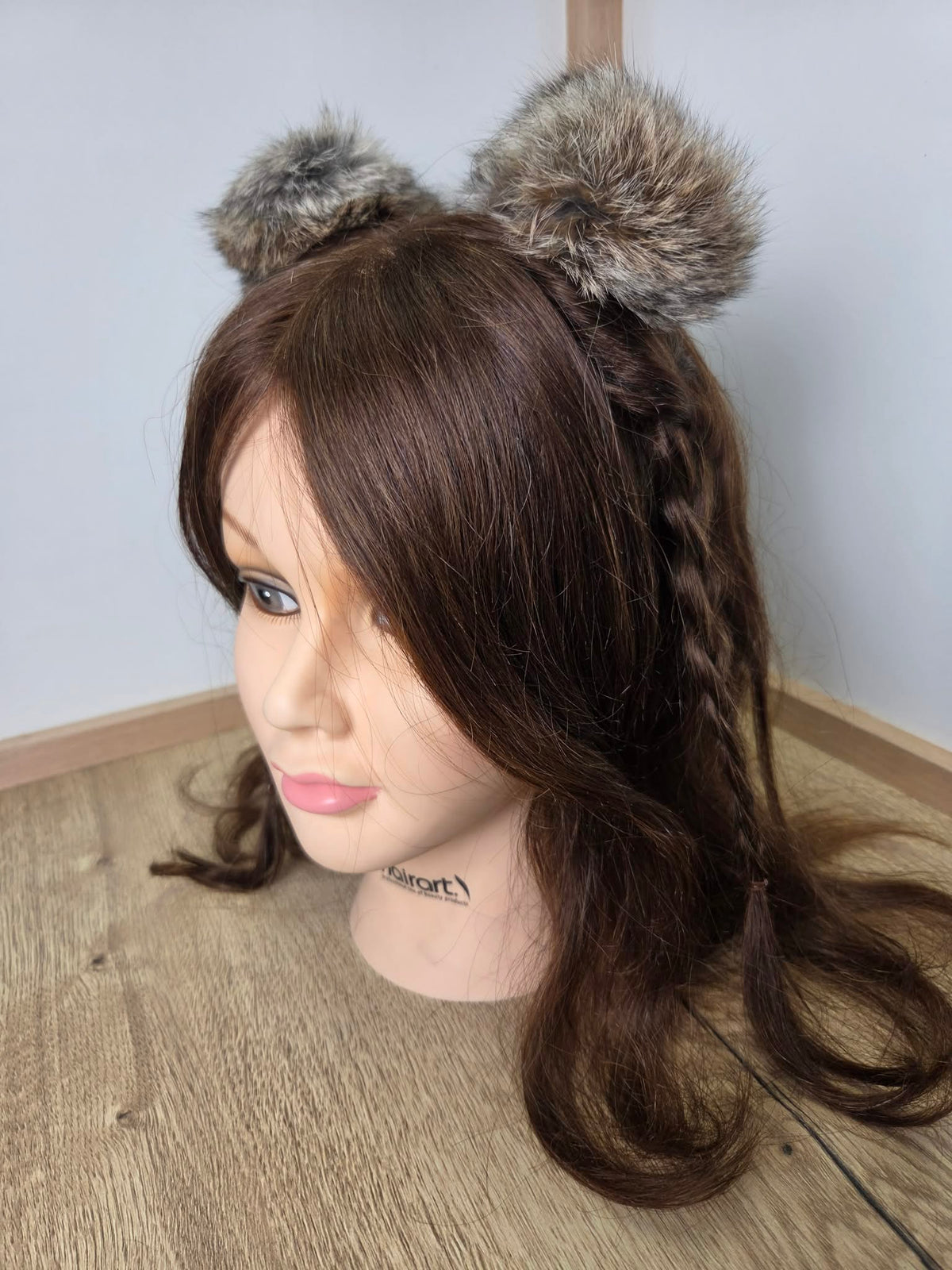 Rabbit Fur Hair Puff Clips