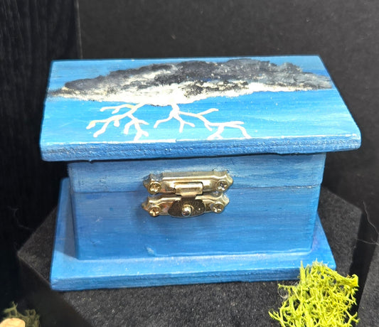 Fulgarite Lightning Crystal in Hand Painted Box - Rare Natural Specimen | Unique Gift