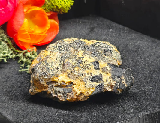 Black Tourmaline Cluster - Natural Raw Crystal | Protection & Grounding Stone