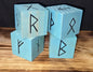Large Blue Rune Dice - Norse Divination Tool | Viking Spiritual Casting Set